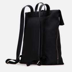 Pre Owned Gucci Black Canvas Techno Web Fold Over Backpack