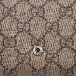 Pre Owned Gucci Brown GG Supreme Dionysus Chain Wallet