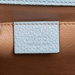 مملوكة مسبقًا Gucci Blue Small Leather Zumi Satchel