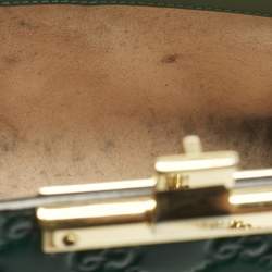 Pre Owned Gucci Green Guccissima Leather Small Padlock Shoulder Bag