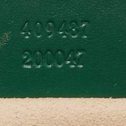 Pre Owned Gucci Green Guccissima Leather Small Padlock Shoulder Bag