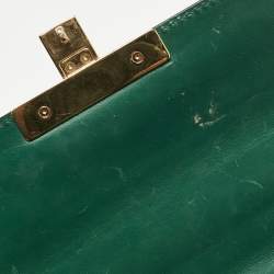 Pre Owned Gucci Green Guccissima Leather Small Padlock Shoulder Bag