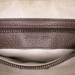 Pre Owned Gucci Beige Brown Small GG Supreme Web Ophidia Crossbody