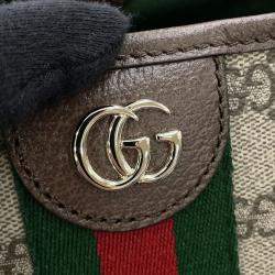 مملوكة مسبقًا Gucci Double G Medium Beige Brown PVC Leather Tote Bag