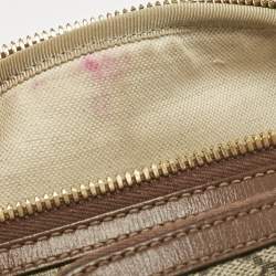 Pre Owned Gucci Brown/Beige GG Supreme Canvas Interlocking G Belt Bag