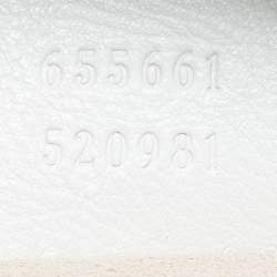 Pre Owned Gucci Off White Leather Mini Diana Tote
