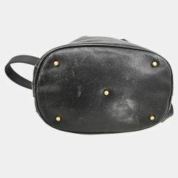 Pre Owned Gucci Black GG Bamboo Shoulder Bag