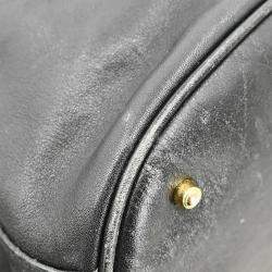 Pre Owned Gucci Black GG Bamboo Shoulder Bag