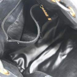 Pre Owned Gucci Black GG Bamboo Shoulder Bag