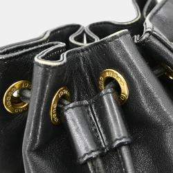 Pre Owned Gucci Black GG Bamboo Shoulder Bag