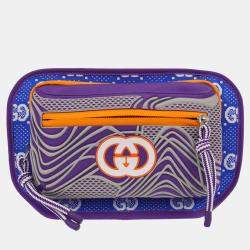 Pre Owned Gucci Blue Purple GG Bum Bag