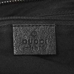 Pre Owned Gucci Black GG Nylon and Leather Princy Boston Bag