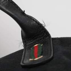 Pre Owned Gucci Black GG Nylon and Leather Princy Boston Bag
