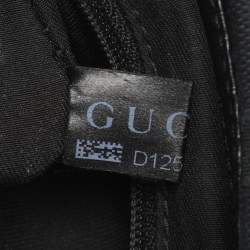Pre Owned Gucci Black GG Nylon and Leather Princy Boston Bag
