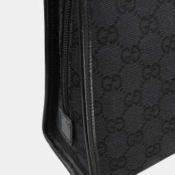 Pre Owned Gucci Black GG Jackie Handbag