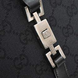 Pre Owned Gucci Black GG Jackie Handbag