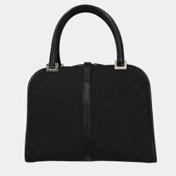 Pre Owned Gucci Black GG Jackie Handbag