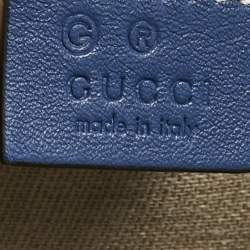 Pre Owned Gucci Blue Microguccissima Leather Mini Nice Dome Bag