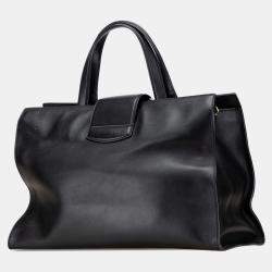 Pre Owned Gucci Black Large Calfskin Dionysus Web Top Handle Bag
