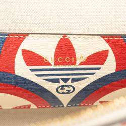 Pre Owned Gucci Red Adidas Mini Leather Horsebit 1955 Top Handle Bag