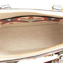 Pre Owned Gucci Red Adidas Mini Leather Horsebit 1955 Top Handle Bag