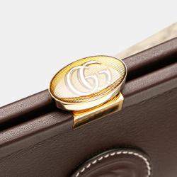 Pre Owned Gucci Beige Brown GG Supreme Ophidia Virgo Top Handle Bag