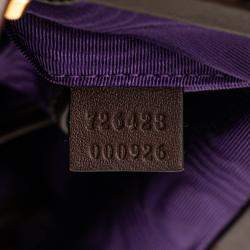 Pre Owned Gucci Beige Brown GG Supreme Ophidia Virgo Top Handle Bag