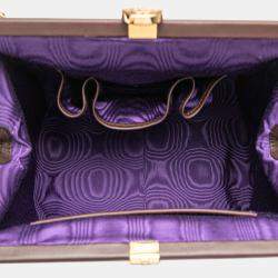 Pre Owned Gucci Beige Brown GG Supreme Ophidia Virgo Top Handle Bag