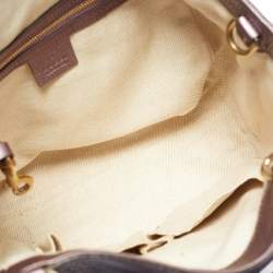 Pre Owned Gucci Metallic Purple Leather Small Soho Working Tote