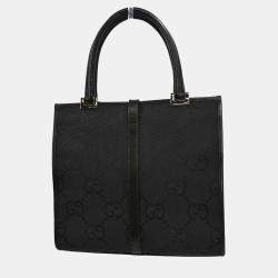 Pre Owned Gucci Black GG Jackie Handbag