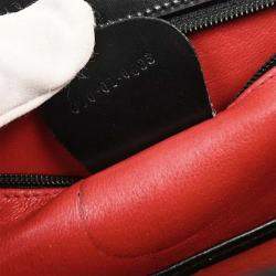 Pre Owned Gucci Black Bamboo 2way Handbag