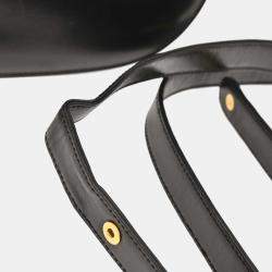 Pre Owned Gucci Black Bamboo 2way Handbag