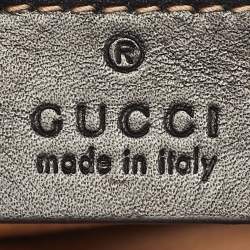 Pre Owned Gucci Black Matelassé Leather GG Marmont Belt Bag