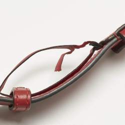 Pre Owned Gucci Red Matelassé Leather GG Marmont Belt Bag