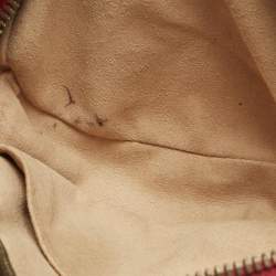 Pre Owned Gucci Red Matelassé Leather GG Marmont Belt Bag