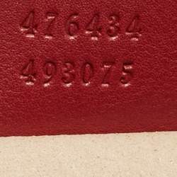 Pre Owned Gucci Red Matelassé Leather GG Marmont Belt Bag