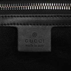 Pre Owned Gucci Black Soft GG Supreme Canvas and Leather Carry On Duffel Bag