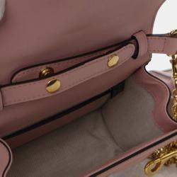 Pre Owned حقيبة يد علوية غوتشي جلد ماتلاسيه صغير وردي جي جي