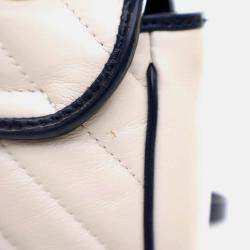 Pre Owned Gucci Small Calfskin Torchon GG Marmont Shoulder Bag