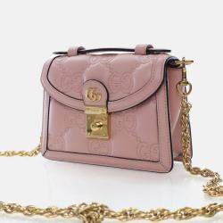 Pre Owned Gucci Small Calfskin GG Crossbody Bag