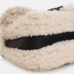 Pre Owned Gucci Mini Beige/Black Calf Leather Shearling Dionysus Top Handle