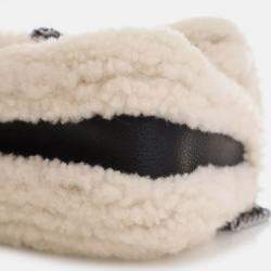 Pre Owned Gucci Mini Beige/Black Calf Leather Shearling Dionysus Top Handle