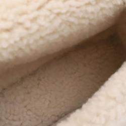 Pre Owned Gucci Mini Beige/Black Calf Leather Shearling Dionysus Top Handle