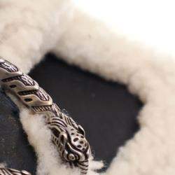 Pre Owned Gucci Mini Beige/Black Calf Leather Shearling Dionysus Top Handle