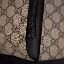 Pre Owned Gucci Medium Brown GG Supreme Eden Backpack