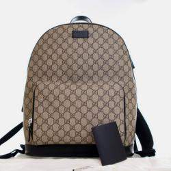 Pre Owned Gucci Medium Brown GG Supreme Eden Backpack