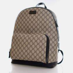 Pre Owned Gucci Medium Brown GG Supreme Eden Backpack