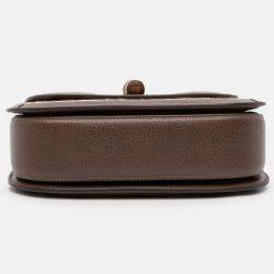 Pre Owned Gucci Beige Brown 100th Anniversary Medium Canvas 1947 Bamboo Top Handle Bag