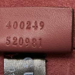 Pre Owned Gucci Old Rose/Beige GG Supreme Canvas and Suede Small Dionysus Blooms Shoulder Bag