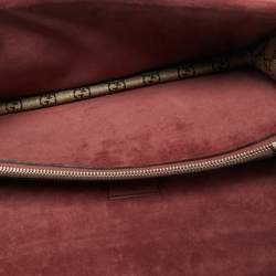 Pre Owned Gucci Old Rose/Beige GG Supreme Canvas and Suede Small Dionysus Blooms Shoulder Bag